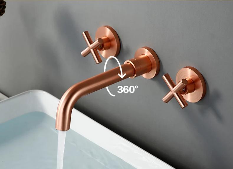 Bertinelli - Double Cross Handle Wall Mounted Faucet