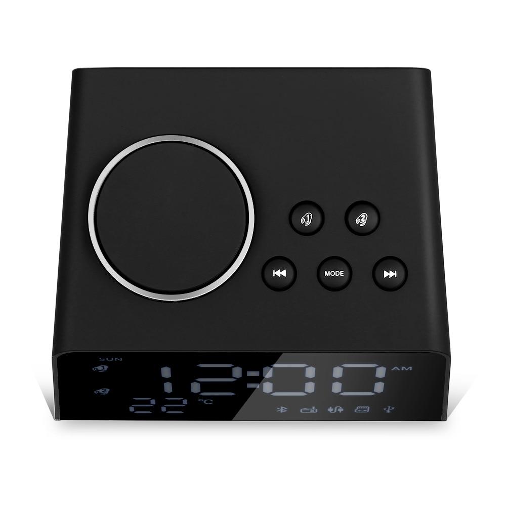 Bluetooth Radio Alarm Clock Speaker With 2 USB Ports