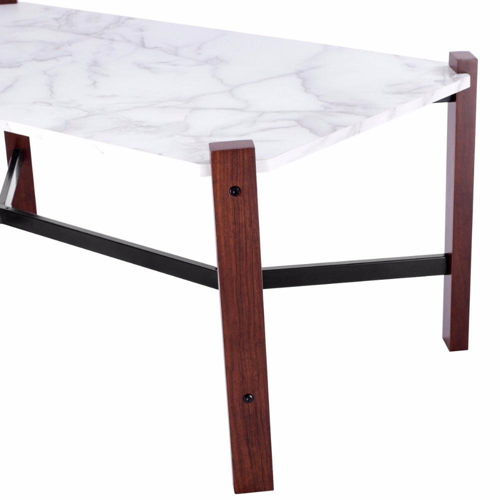 Fable - Faux Marble Top Living Room Coffee Table
