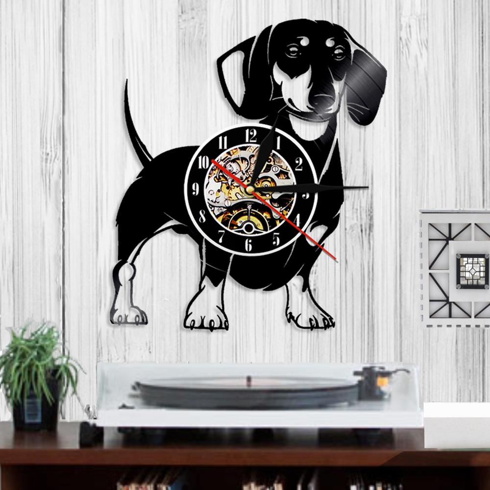 Dog Vinyl LP Record Clock 3D Clock Dog Lover Gift