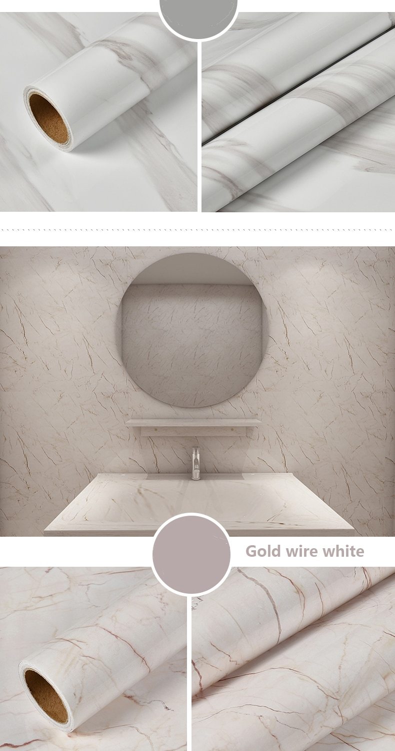 Marble Pattern Self-Adhesive Vinyl Wallpaper