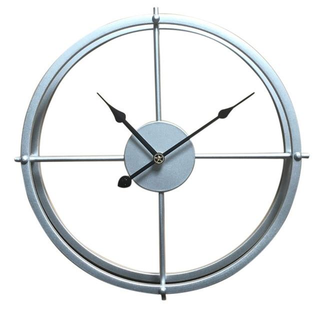 Silent Iron Wall Clock Modern Design