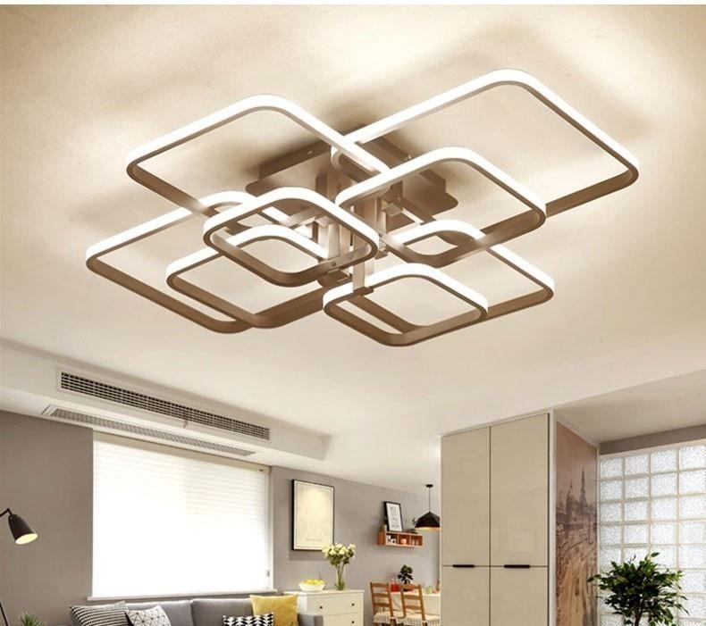 Deco26 Layered Square Modern LED Chandelier