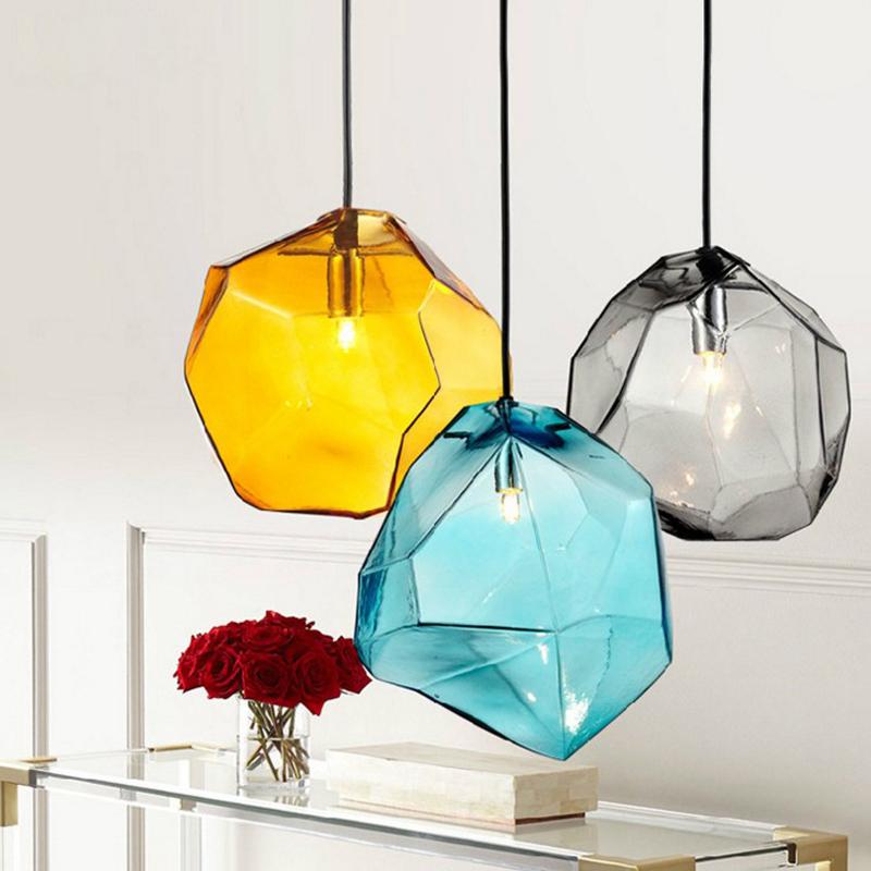 Deco26 Chunk Of Crystal - Colorful Modern Glass Pendant Light