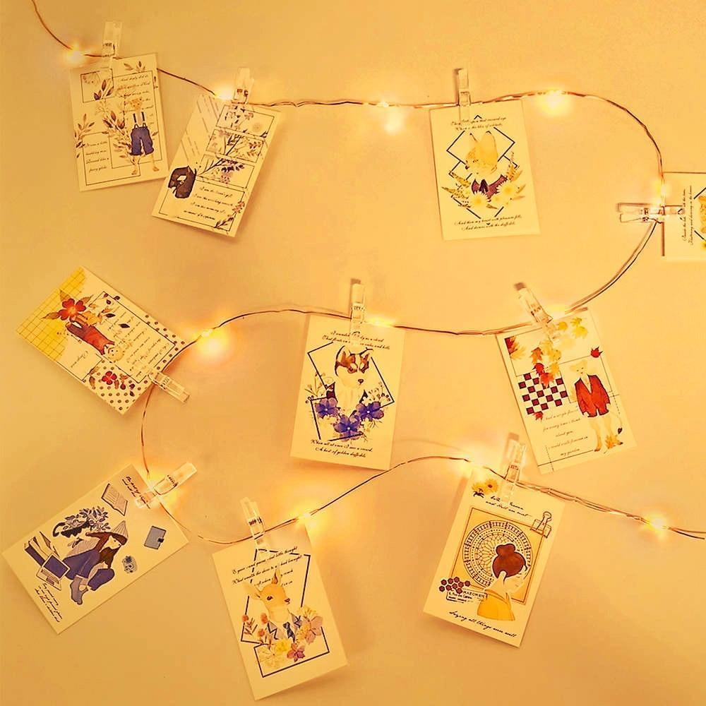 Strung - LED Fairy Light String with Photo Clips