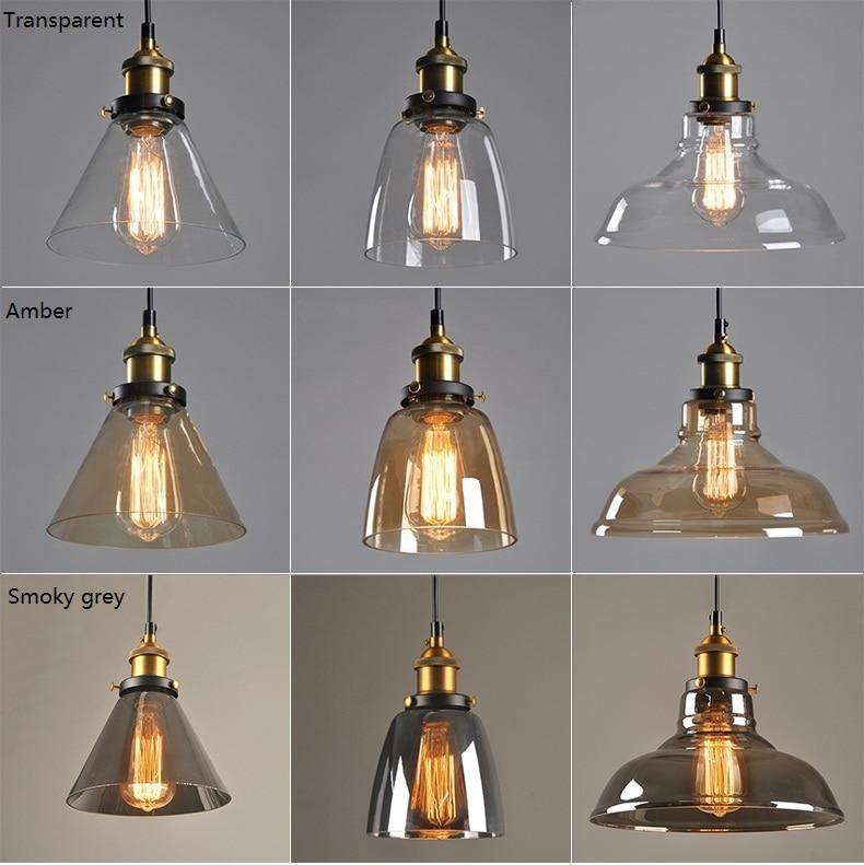 Vintage 5.5" To 11" Wide Pendant Glass Retro Lights - Sofrey Selects