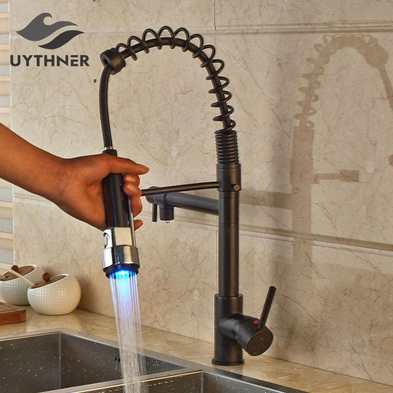 Carylon - LED Kitchen Spring Deck Mounted Faucet