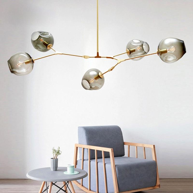 Deco26 Glass Globes Ceiling Light Industrial Style Pendant