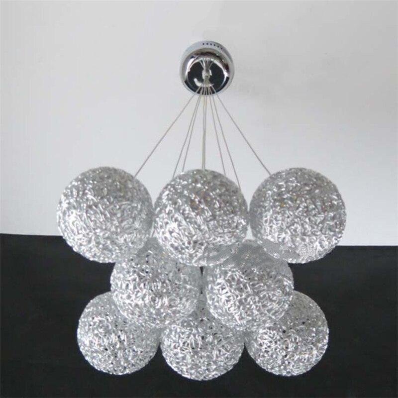 Modern LED Aluminum Ball Chandelier
