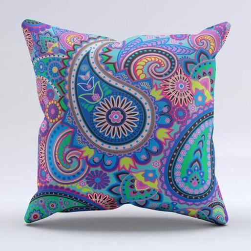 Color Patterned Cushion Cover D