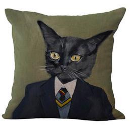 Cat Gentlemen Cushion Cover