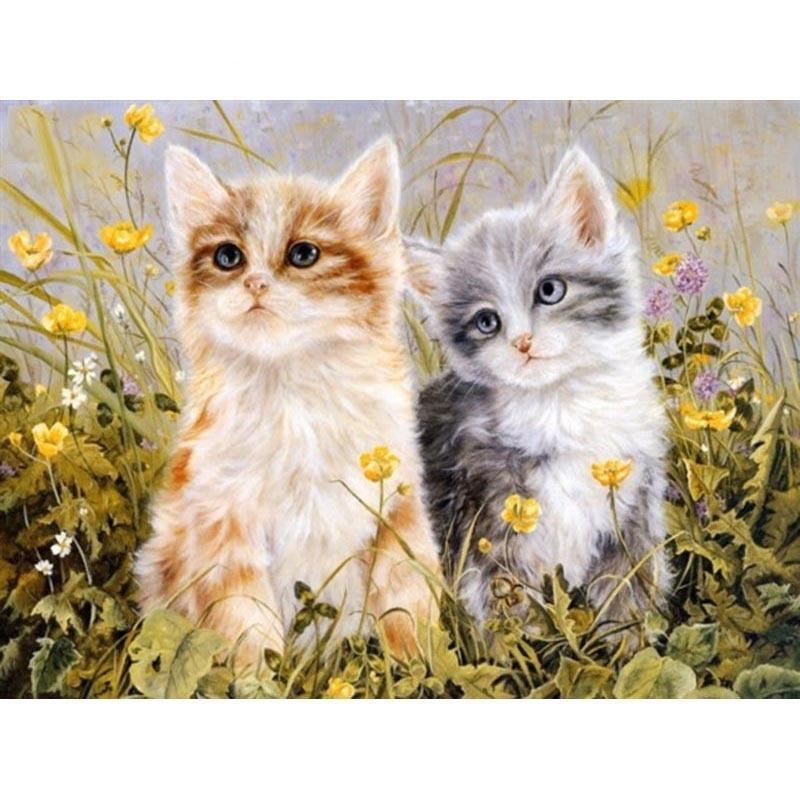Cute Cats DIY Paint by Numbers Kit Wall Art 40x50 CM