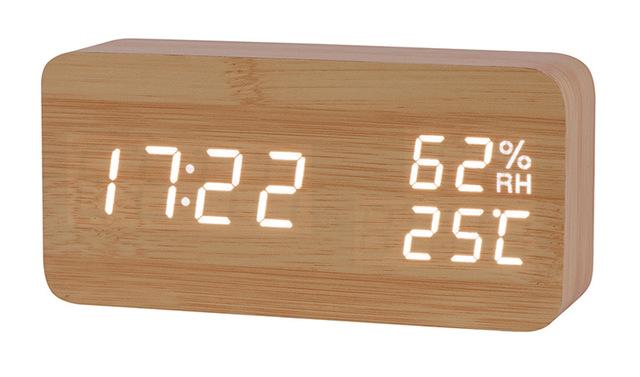 Modern LED Alarm Clock Temperature Humidity