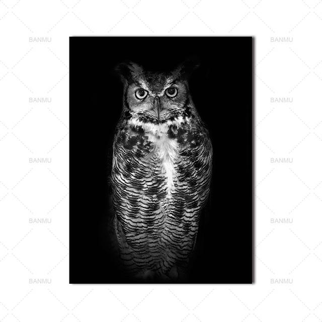 Black and White Wall Decor Nordic Animal Poster