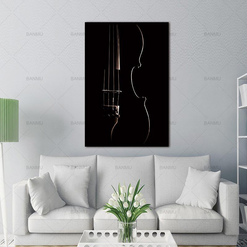 Black and White Wall Decor Cello Love Multiple Sizes