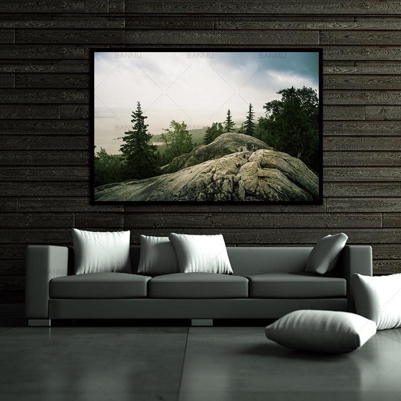 Nature Landscape Wall Decor Mountain Forest