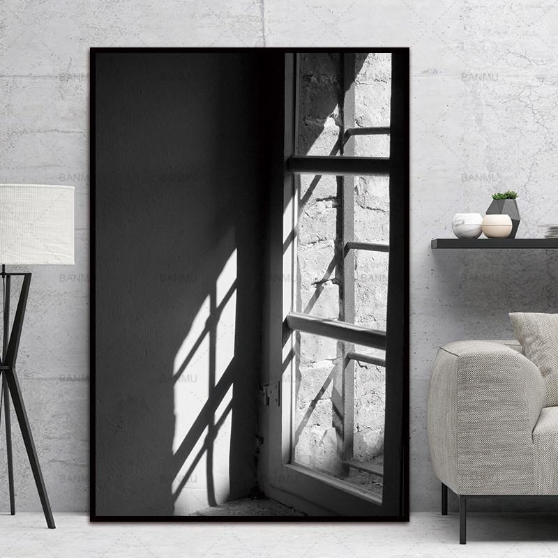 HD Black and White Wall Decor Light through Window