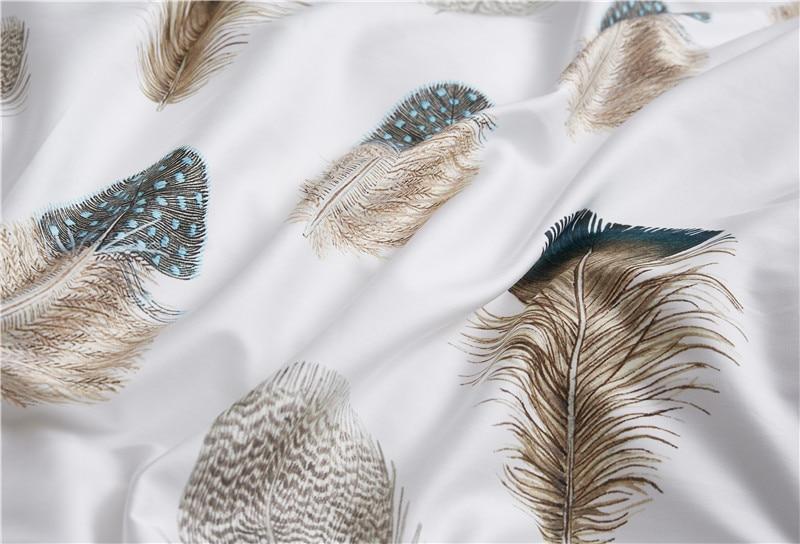Luxury Egyptian Cotton Bohemia Duvet Cover Set Feathers