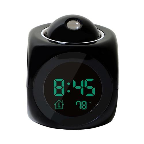 LCD Projection LED Display Time Digital Alarm Clock Thermometer
