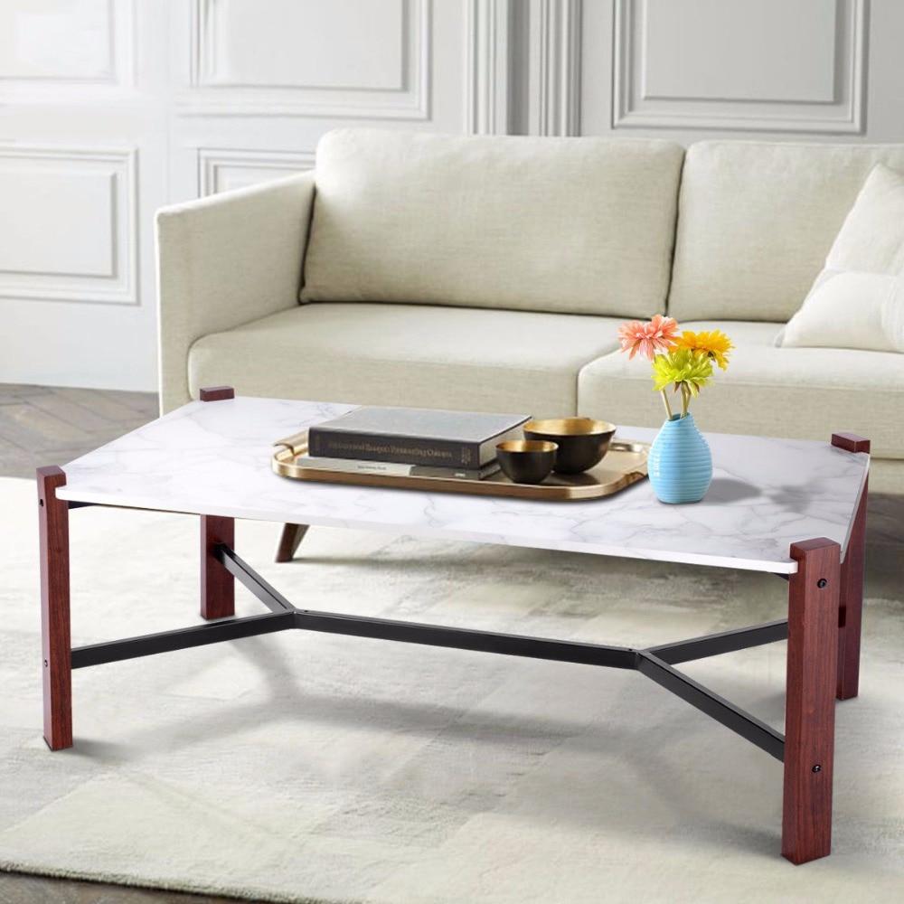 Fable - Faux Marble Top Living Room Coffee Table