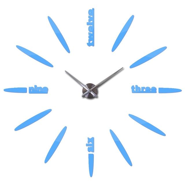 New Wall Clock Watch Stickers Diy 3d Mirror