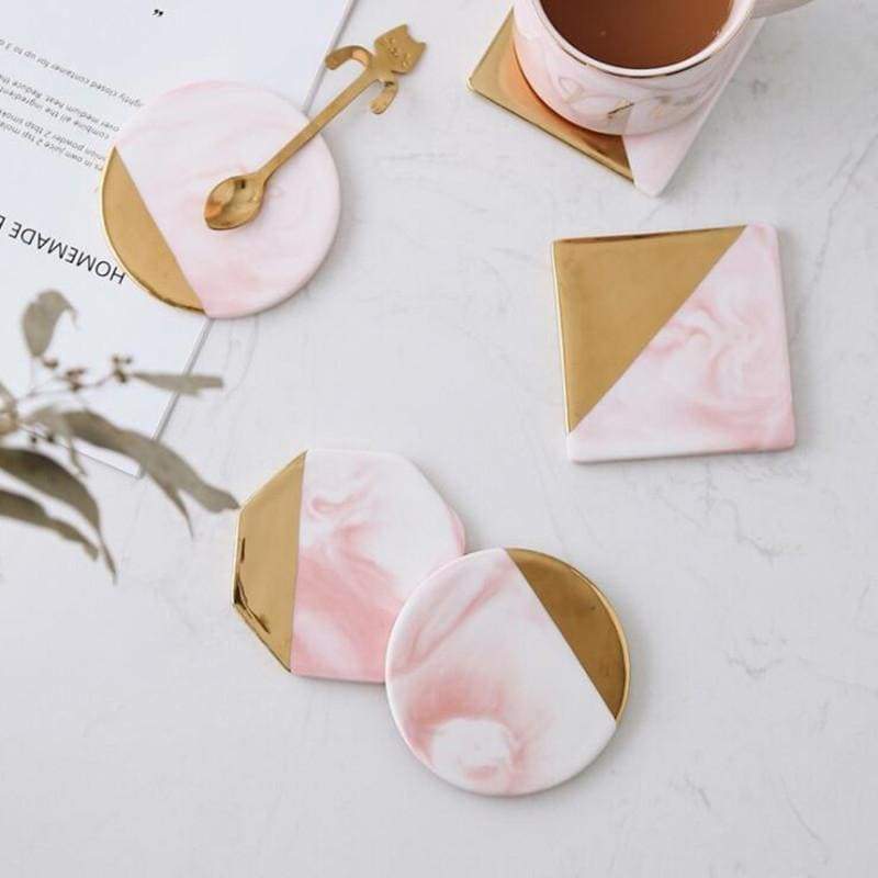 Pink Marble Coasters