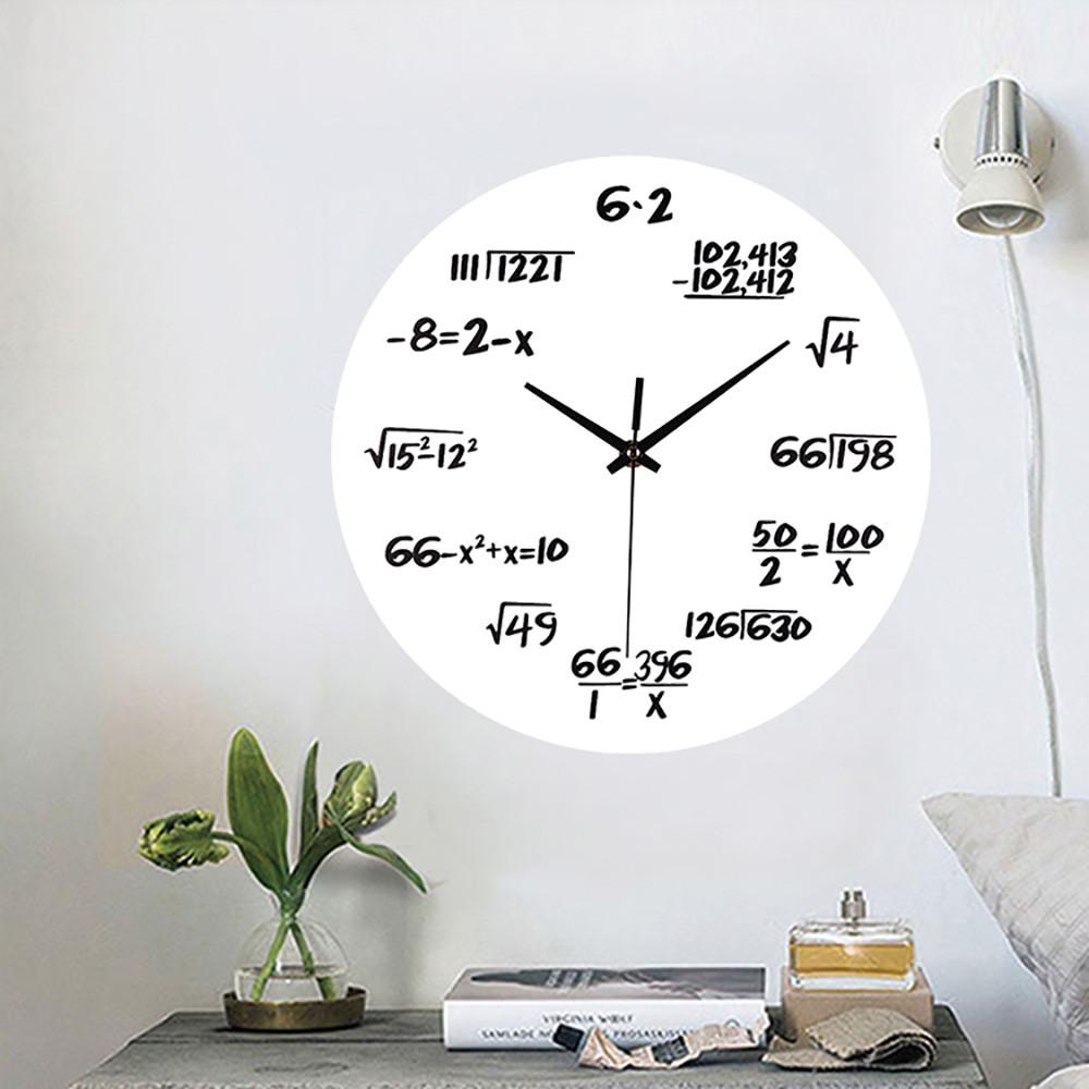 Acrylic Silent Math Equations Polytechnic Wall Clock