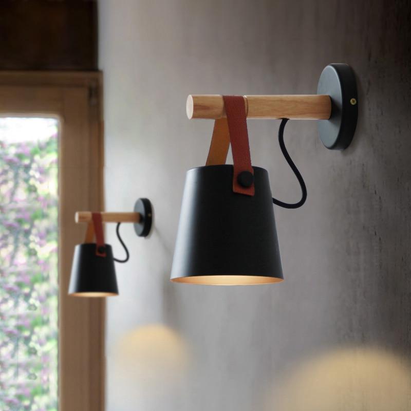 Deco26 Wooden Lantern Nordic Hanging Wall Lamp