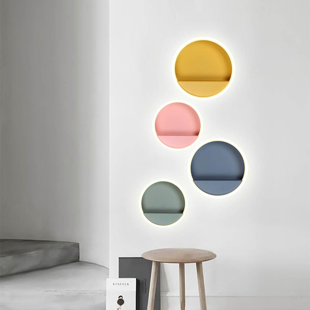Deco26 Macarone - Modern Nordic Round LED Wall Lamp