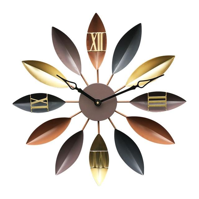 Roma - Mediterranean Leaf Spoke Clock
