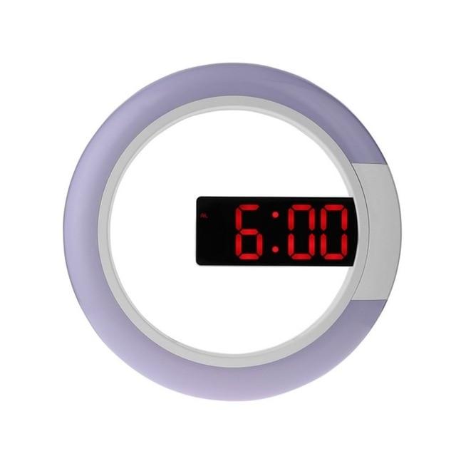 3D LED Digital Table Clock Alarm Hollow Wall Clock Modern Design Nightlight