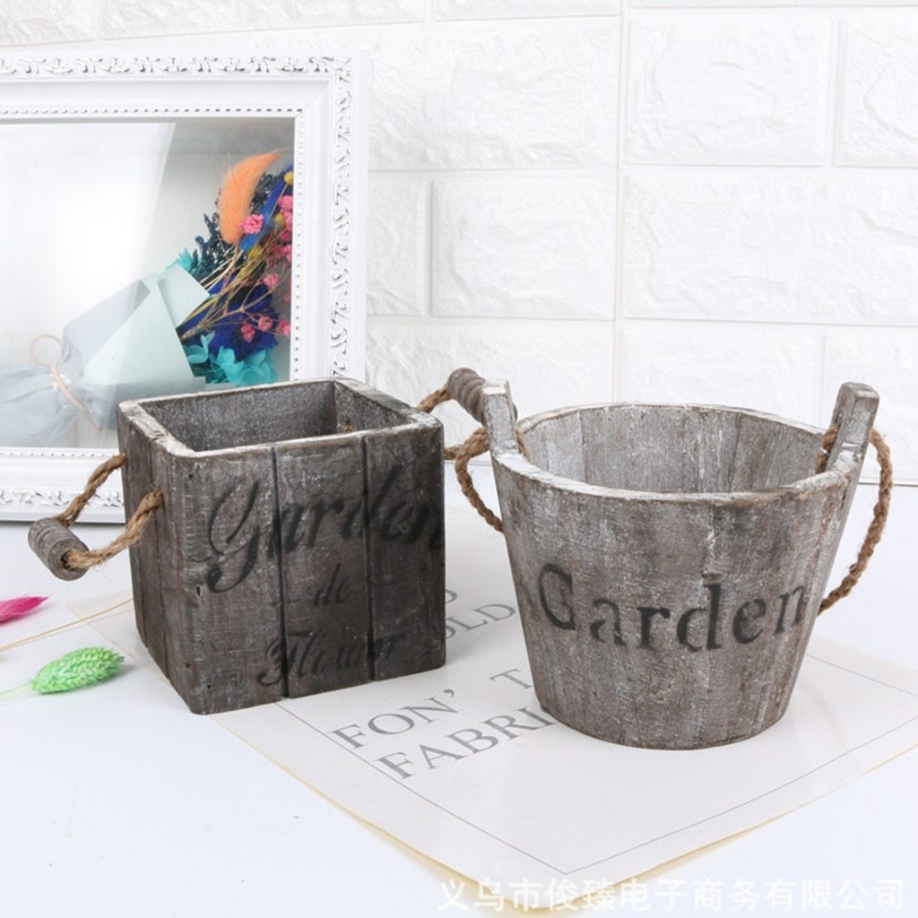 Woodly - Rustic Wooden Planter