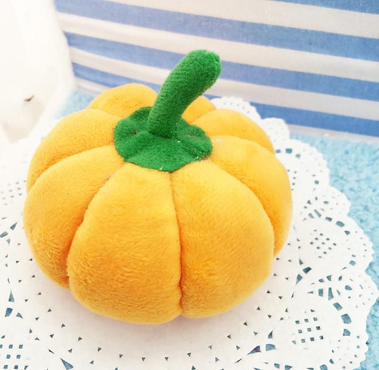 Pumpkin Shaped Dog Squeaky Chew Toy