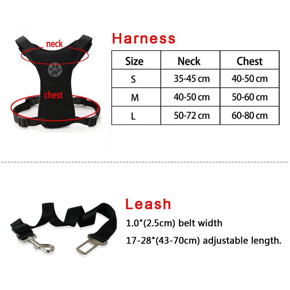 Safety Vehicle Harness Belt With Adjustable Straps