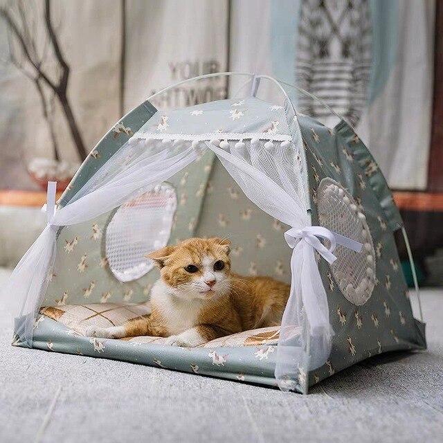 Semi-Enclosed Tent Cat House