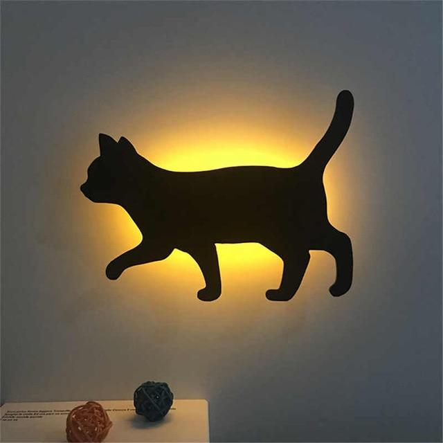 Sensor and Voice Sensor LED Cute Cat Lamp