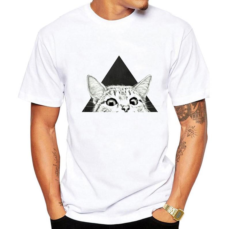 Sneaking Cat Printed T-Shirt