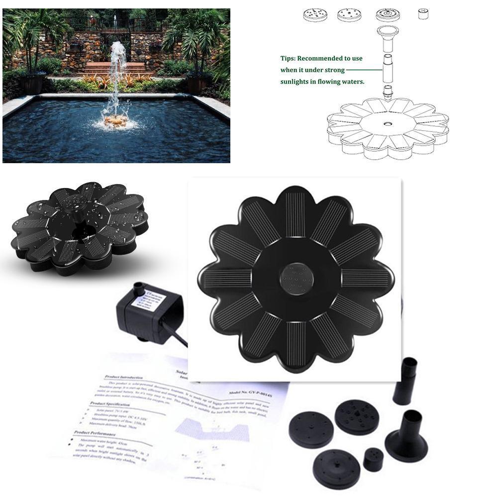 Solar Powered Water Fountain Pump Floating Panel