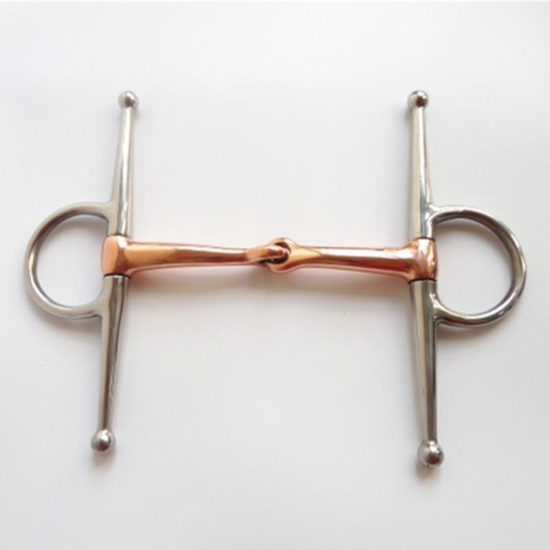 Stainless Steel Full Cheek Snaffle with Copper Mouth Horse Bit Mouthpiece