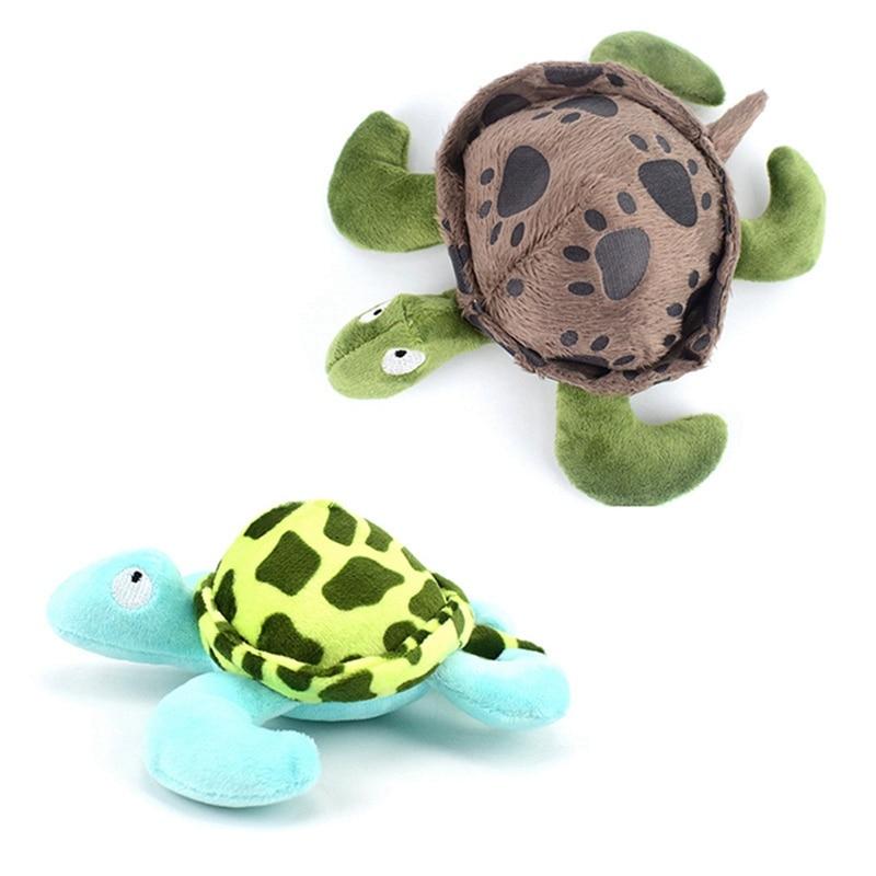 Turtle Shaped Dog Squeaky Chew Toy