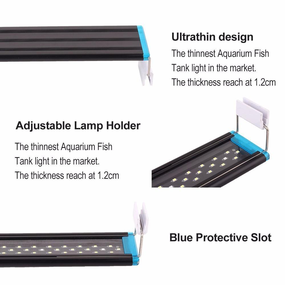 Ultrathin Aquarium Fish LED Light with Extendable Brackets