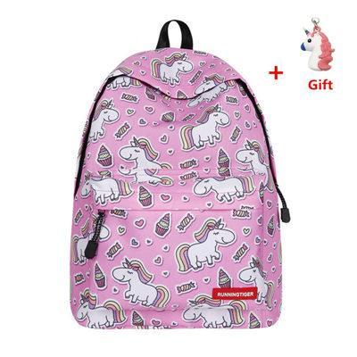 Unicorn and Ice cream Design Backpack With Free Gift