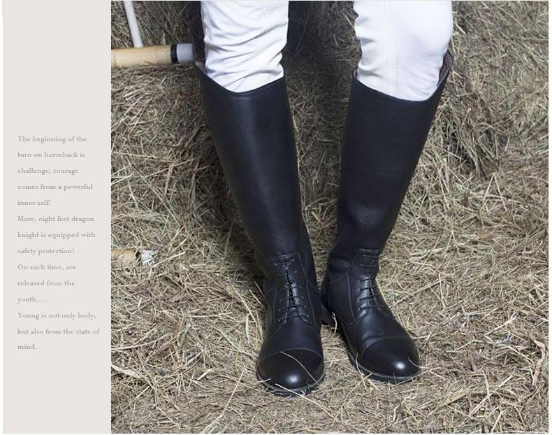 Unisex Shoe Lace Design Horse Riding Boots - European Sizes