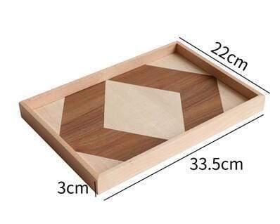 Geometry Splice Wooden Serving Tray