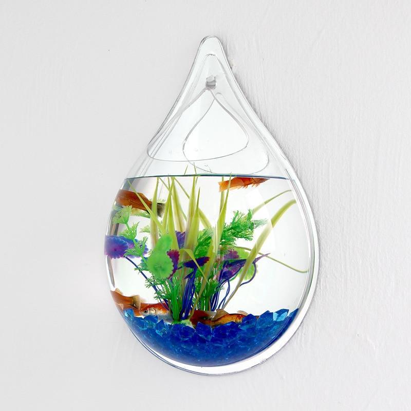 Wall-Mounted Hanging Droplet Aquarium Fish Tank