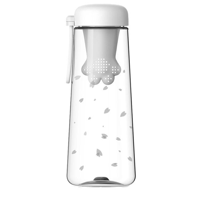 Water Bottle With Tea Infuser Cat Paw