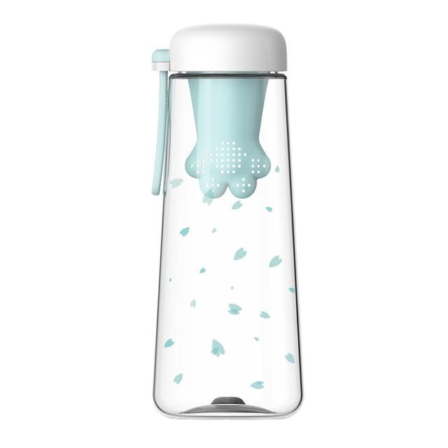 Water Bottle With Tea Infuser Cat Paw